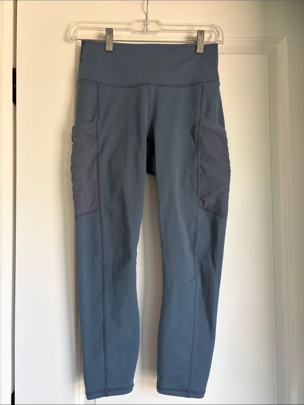 Fabletics Slate Blue High-Waist Pocket Leggings